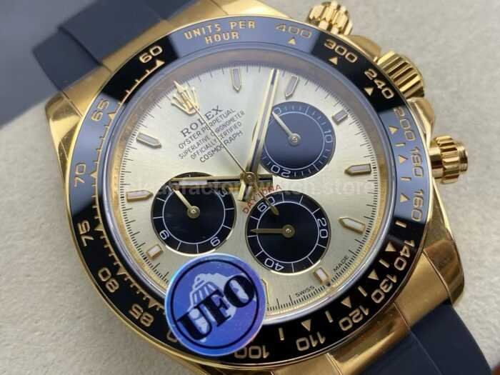 UFO Factory counterweight Rolex Daytona 126518LN-0012 Yellow Gold Oysterflex Champagne Dial - Image 2