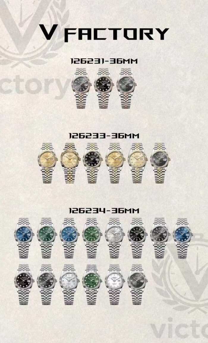 V Factory Rolex Datejust 126234-0015 36mm Full 904L Black Dial Jubilee - Image 10