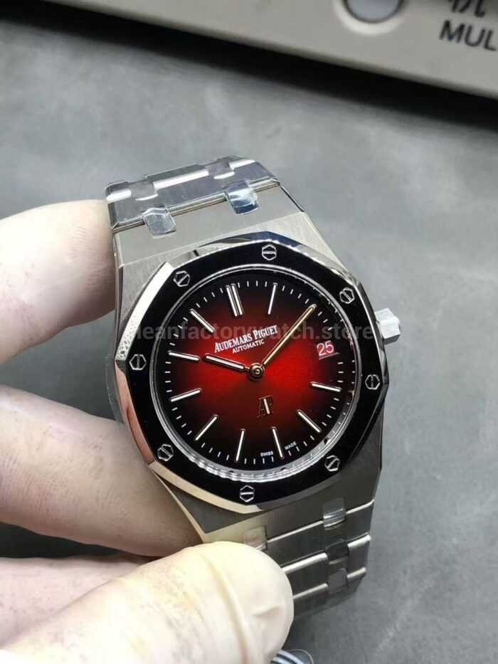 ZF Factory Audemars Piguet Royal Oak Jumbo 16202XT.OO.1240XT.01 Extra Thin 39mm Titanium Red Dial - Image 4