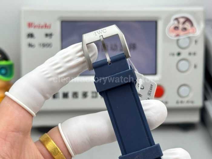 AOF Factory IWC Pilot IW324703 41mm Ceramic Rubber Strap Blue Dial - Image 9