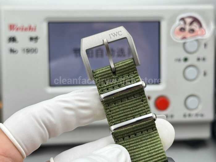 AOF Factory IWC Pilot Mark XVIII IW324712 41mm Ceramic Textile Strap Black Dial - Image 9