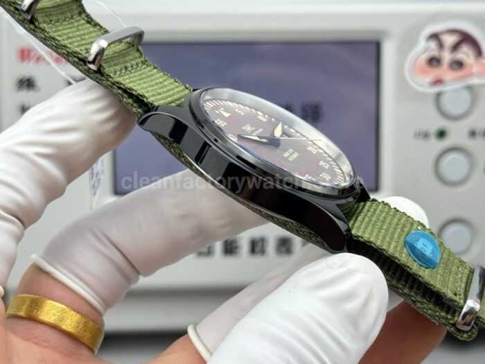 AOF Factory IWC Pilot Mark XVIII Miramar IW324702 41mm Ceramic Textile Strap Grey Dial - Image 5