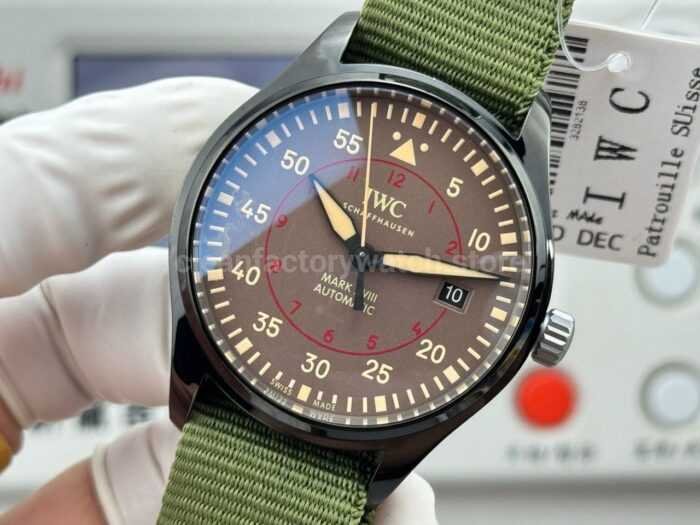 AOF Factory IWC Pilot Mark XVIII Miramar IW324702 41mm Ceramic Textile Strap Grey Dial - Image 3