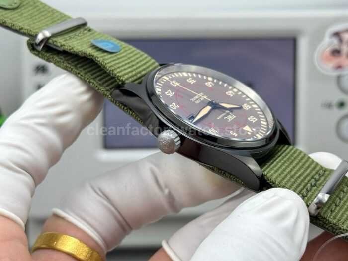 AOF Factory IWC Pilot Mark XVIII Miramar IW324702 41mm Ceramic Textile Strap Grey Dial - Image 6
