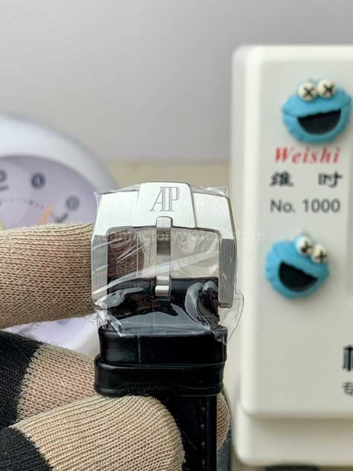 APS Factory Audemars Piguet Code 11.59 26393CR.OO.A002KB.01 41mm White Gold Canvas Strap Grey Dial - Image 5