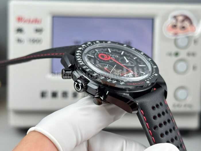 BLS Factory Omega Speedmaster Dark Side Of The Moon 311.92.44.30.01.002 44.25mm Ceramic Leather Strap Black Dial - Image 6