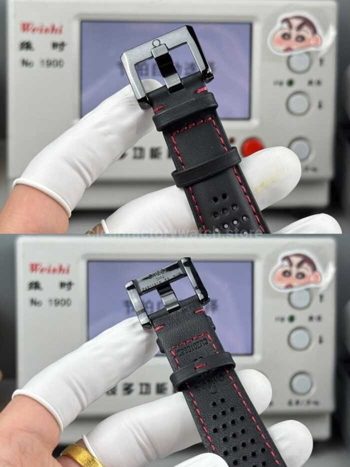 BLS Factory Omega Speedmaster Dark Side Of The Moon 311.92.44.30.01.002 44.25mm Ceramic Leather Strap Black Dial - Image 8