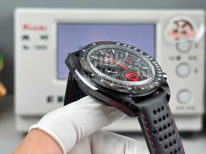 BLS Factory Omega Speedmaster Dark Side Of The Moon 311.92.44.30.01.002 44.25mm Ceramic Leather Strap Black Dial - Image 5