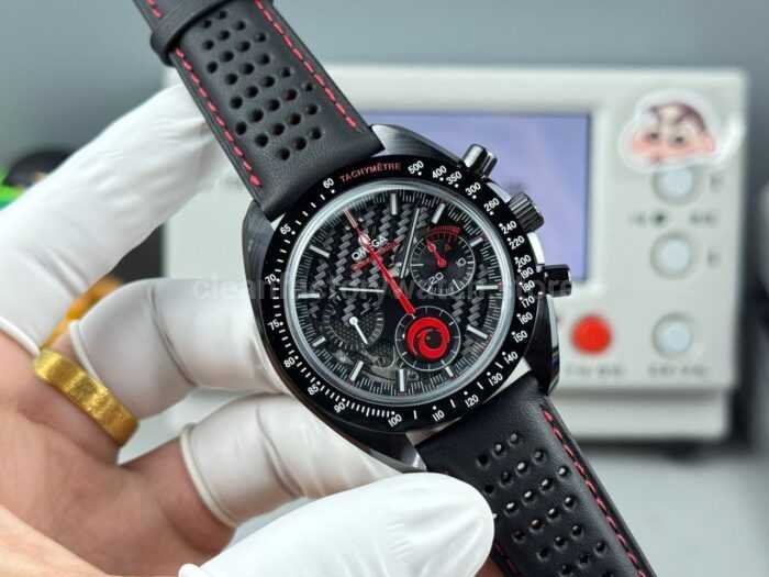 BLS Factory Omega Speedmaster Dark Side Of The Moon 311.92.44.30.01.002 44.25mm Ceramic Leather Strap Black Dial - Image 2