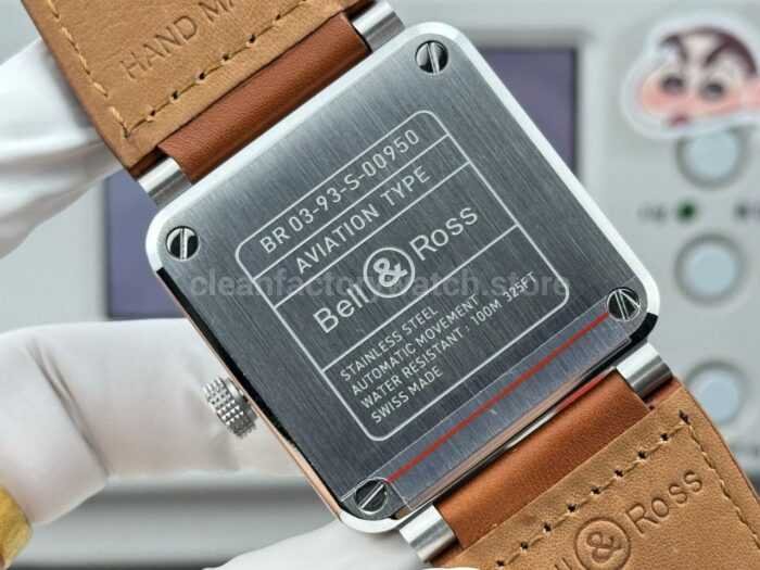 BRF Factory Bell & Ross BR 03-93 GMT 42mm Steel Leather Strap White Dial - Image 7