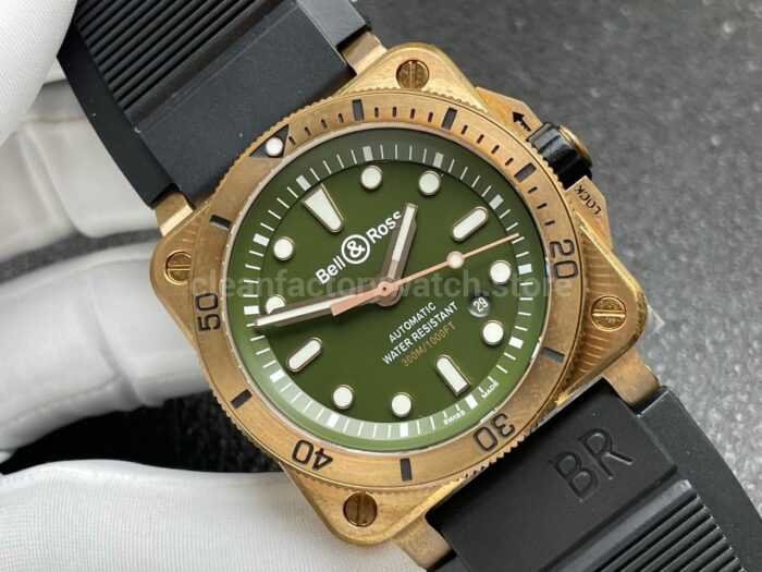 BRF Factory Bell & Ross BR 03 BR0392-D-LT-BR/SRB 42mm Bronze Rubber Strap Grey Dial - Image 2