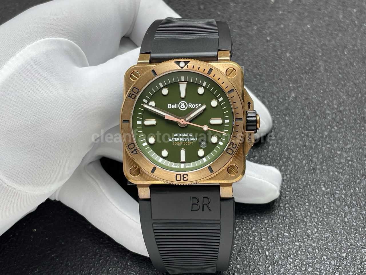 BRF Factory Bell & Ross BR 03 BR0392-D-LT-BR/SRB 42mm Bronze Rubber Strap Grey Dial