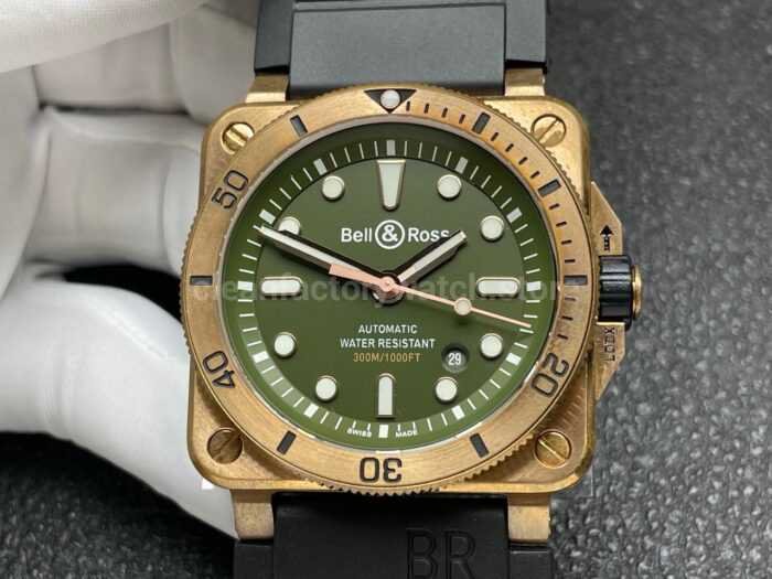 BRF Factory Bell & Ross BR 03 BR0392-D-LT-BR/SRB 42mm Bronze Rubber Strap Grey Dial - Image 4