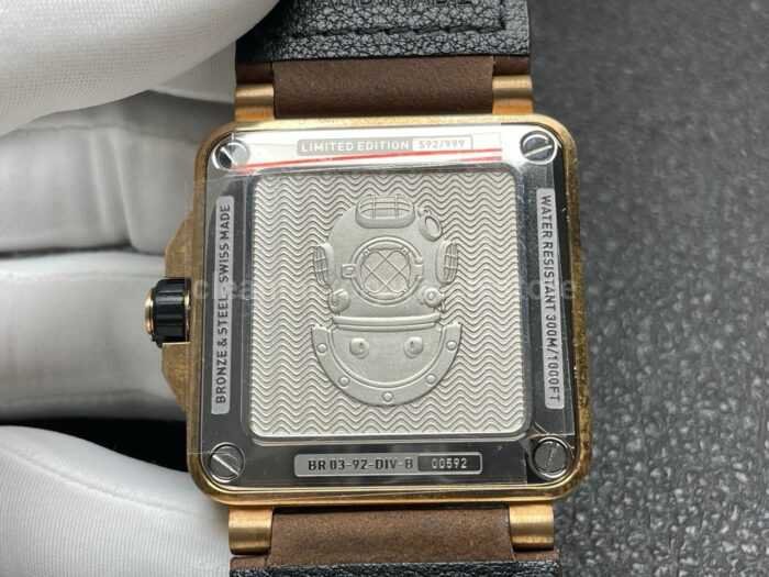 BRF Factory Bell & Ross BR 03 BR0392-D-WH-BRSCA 42mm Bronze Leather Strap Silver Dial - Image 7