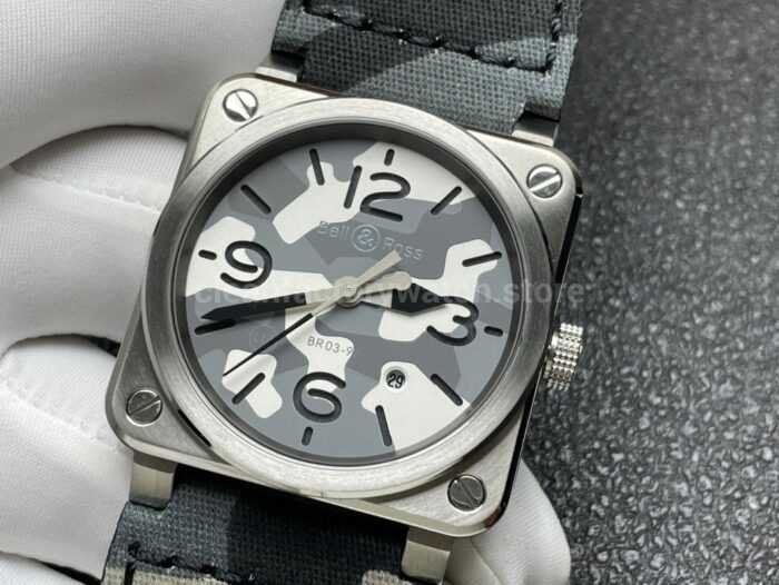 BRF Factory Bell & Ross BRS-CK-ST-SCA 42mm Steel Canvas Strap Green Dial - Image 3