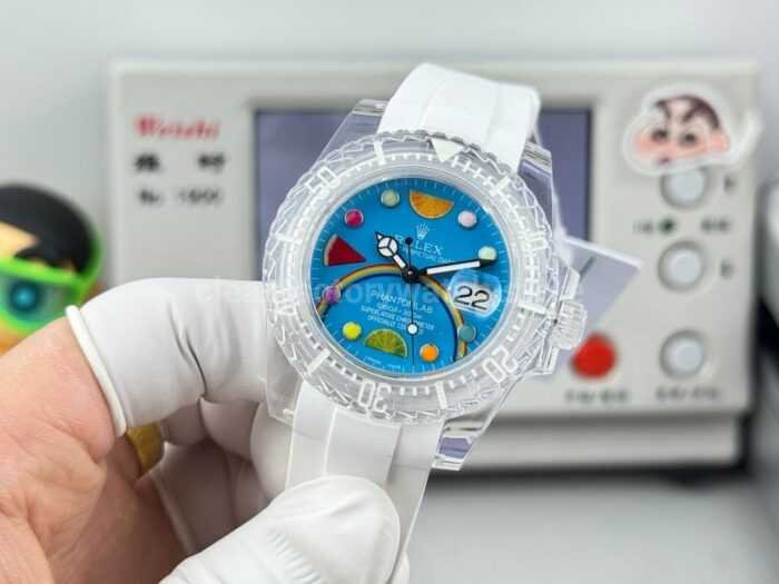 ER Factory Rolex Submariner Phantom Lab 116610 40mm Frosted polycarbonate PMMA Fruit Blue Dial - Image 3