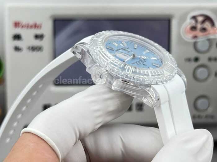 ER Factory Rolex Submariner Phantom Lab 116610 40mm Frosted polycarbonate PMMA Ice Blue Dial - Image 6