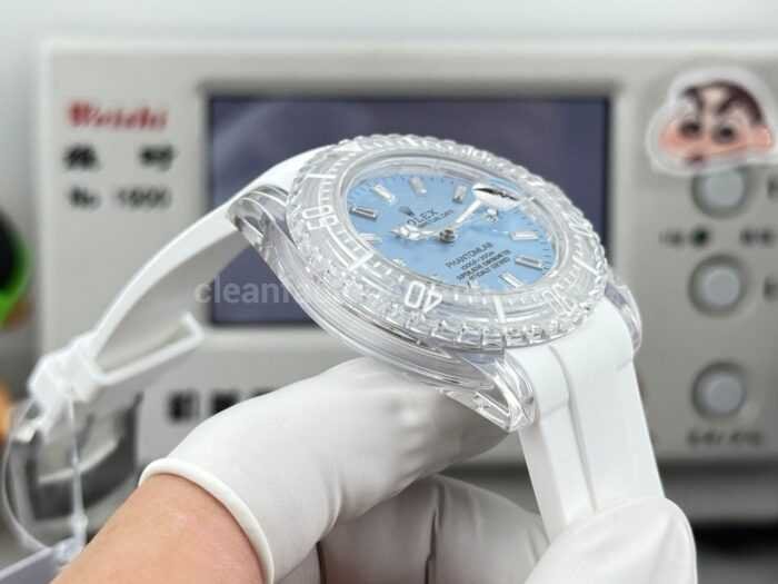 ER Factory Rolex Submariner Phantom Lab 116610 40mm Frosted polycarbonate PMMA Ice Blue Dial - Image 5