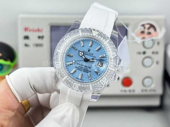 ER Factory Rolex Submariner Phantom Lab 116610 40mm Frosted polycarbonate PMMA Ice Blue Dial - Image 3