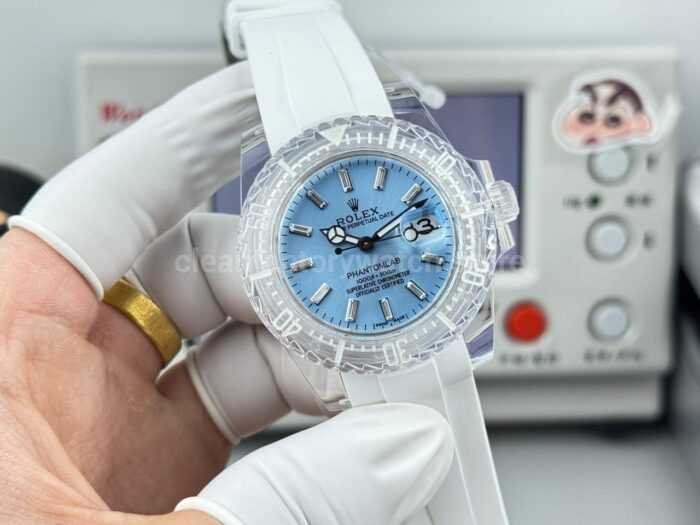 ER Factory Rolex Submariner Phantom Lab 116610 40mm Frosted polycarbonate PMMA Ice Blue Dial - Image 2