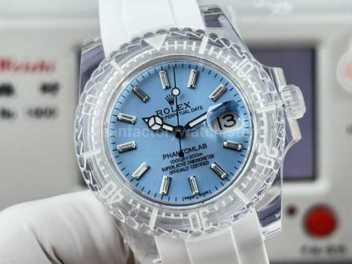 ER Factory Rolex Submariner Phantom Lab 116610 40mm Frosted polycarbonate PMMA Ice Blue Dial - Image 4