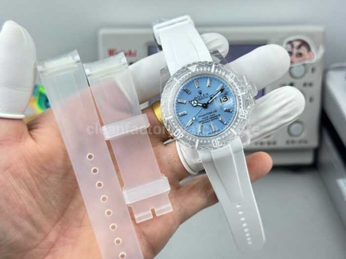 ER Factory Rolex Submariner Phantom Lab 116610 40mm Frosted polycarbonate PMMA Ice Blue Dial - Image 9