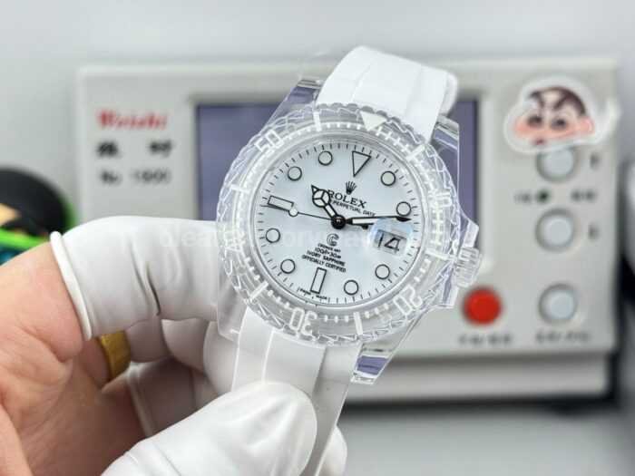 ER Factory Rolex Submariner Phantom Lab 116610 40mm Frosted polycarbonate PMMA White Dial - Image 3