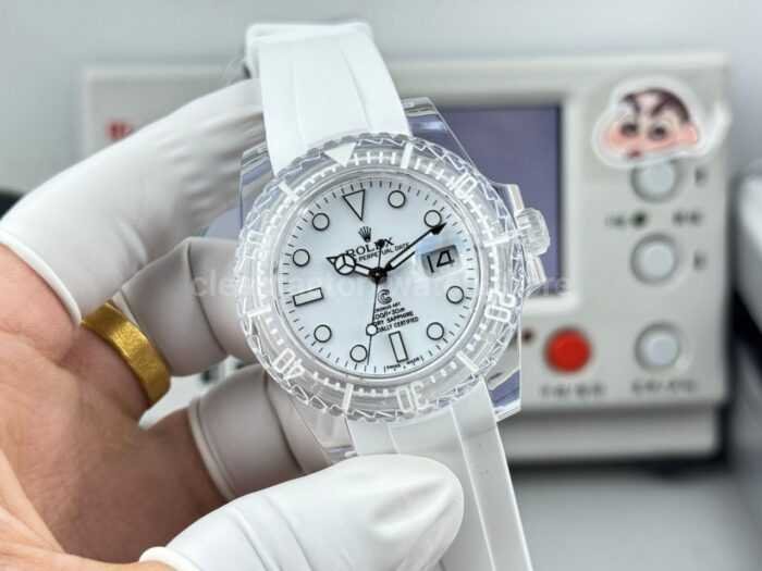 ER Factory Rolex Submariner Phantom Lab 116610 40mm Frosted polycarbonate PMMA White Dial - Image 2