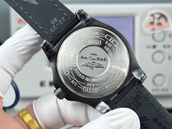 GF Factory Breitling Avenger Blackbird V17311101B1W1 44mm Titanium Military Canvas Strap Black Dial - Image 8