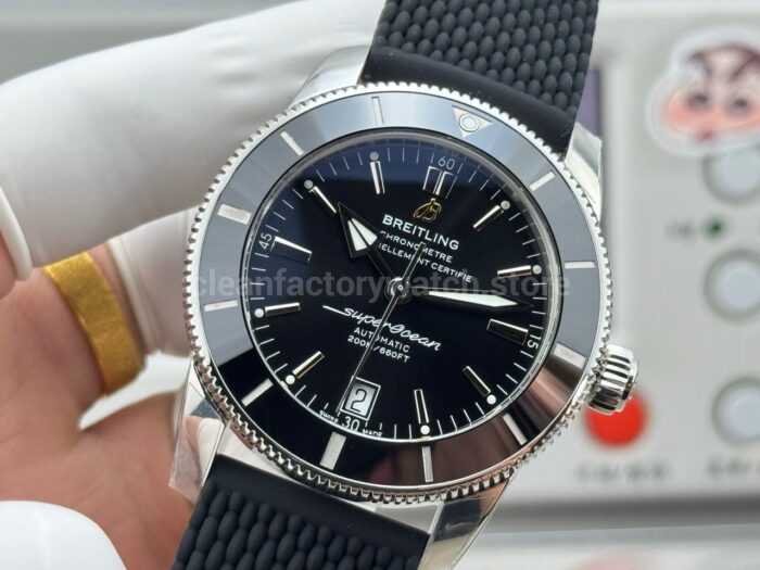 GF Factory Breitling Superocean Heritage B20 AB2010121B1A1 42mm Steel Rubber Strap Black Dial - Image 3