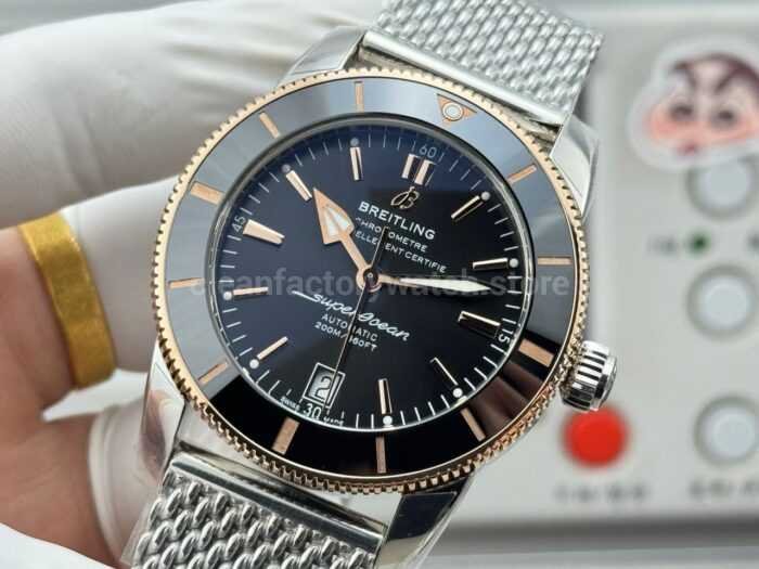 GF Factory Breitling Superocean Heritage B20 UB2010121B1A1 42mm Gold/Steel Black Dial - Image 3