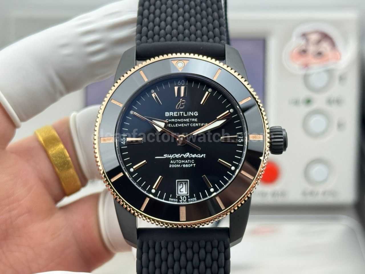 GF Factory Breitling Superocean Heritage B20 UB2010121B1S1 42mm Steel Rubber Strap Black Dial