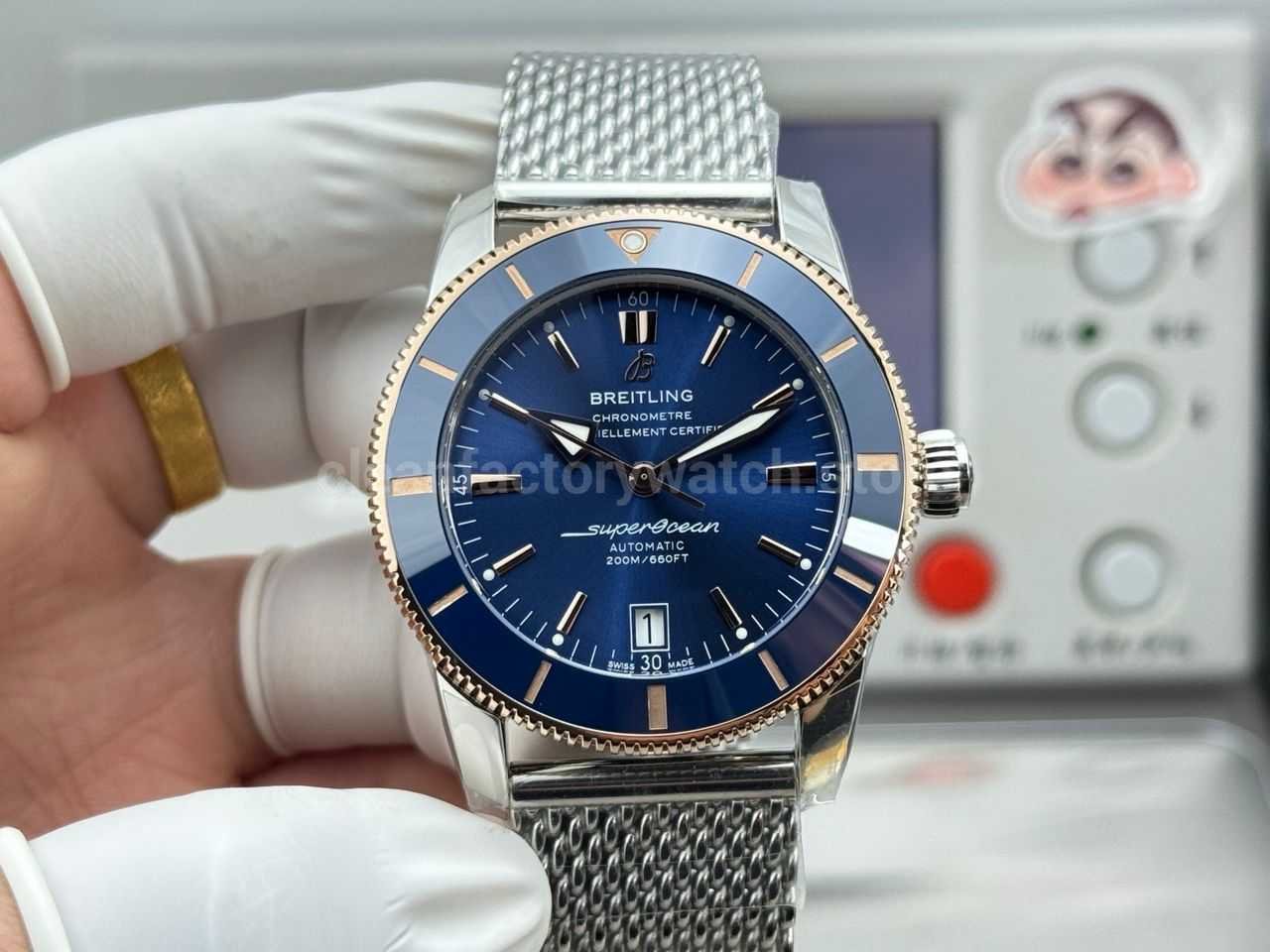 GF Factory Breitling Superocean Heritage B20 UB2010161C1A1 42mm Gold/Steel Blue Dial