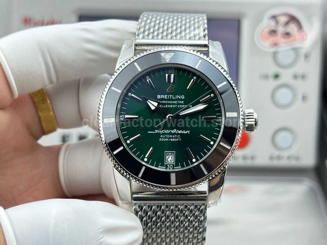 GF Factory Breitling Superocean Heritage B31 AB3111361L1A1 42mm Steel Green Dial