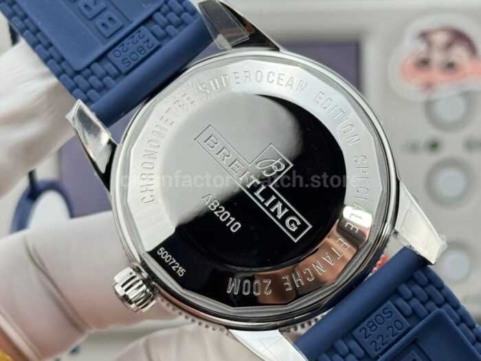 GF Factory Breitling Superocean Heritage ll AB2010 42mm Steel Rubber Strap Blue Dial - Image 8