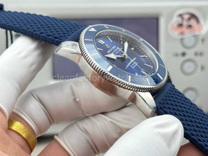 GF Factory Breitling Superocean Heritage ll AB2010 42mm Steel Rubber Strap Blue Dial - Image 7