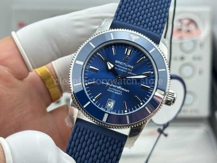 GF Factory Breitling Superocean Heritage ll AB2010 42mm Steel Rubber Strap Blue Dial - Image 5