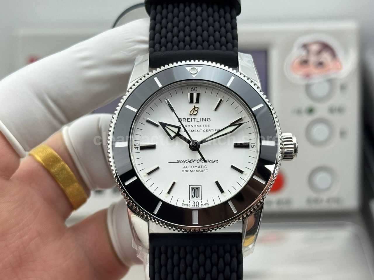 GF Factory Breitling Superocean Heritage ll AB201012.G827154A 42mm Steel Rubber Strap White Dial