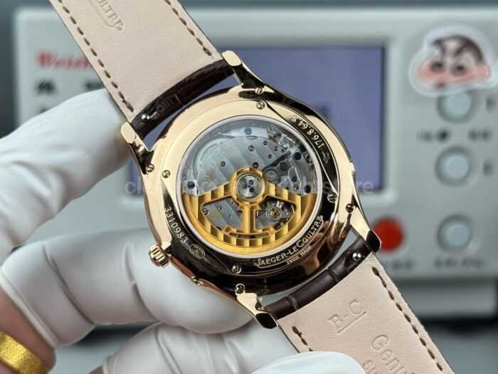 GF Factory Jaeger-LeCoultre Master Ultra Thin Moon 1252520 39mm Rose Gold Leather Strap Silver Dial - Image 8