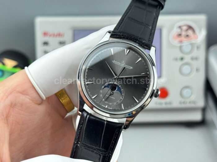 GF Factory Jaeger-LeCoultre Master Ultra Thin Moon Q1363540 39mm White Gold Leather Strap Grey Dial - Image 5