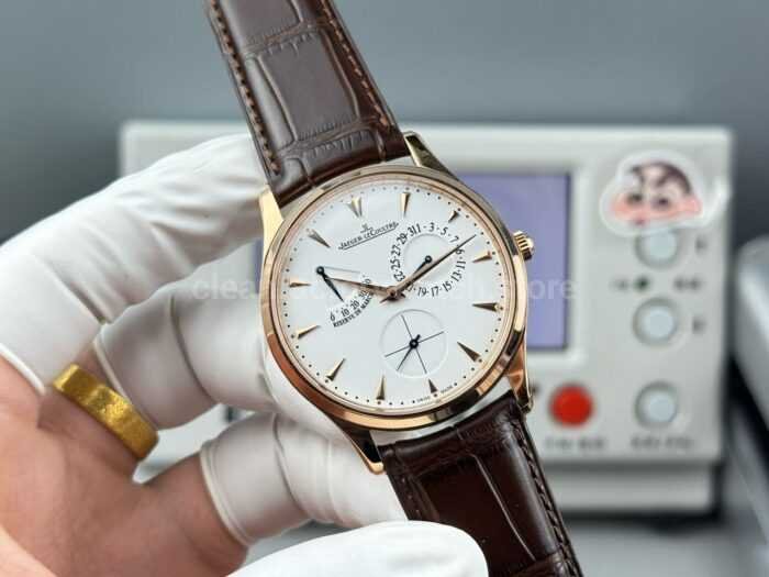 GF Factory Jaeger-LeCoultre Master Ultra Thin Réserve de Marche Q1372520 39mm Rose Gold Leather Strap Silver Dial - Image 4