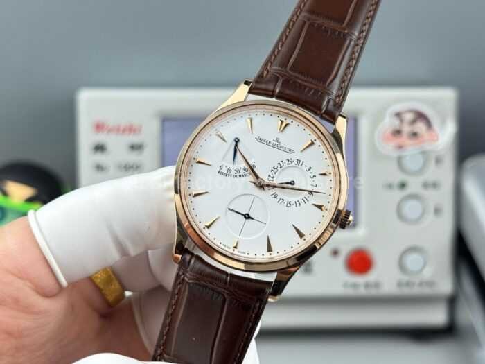 GF Factory Jaeger-LeCoultre Master Ultra Thin Réserve de Marche Q1372520 39mm Rose Gold Leather Strap Silver Dial - Image 5