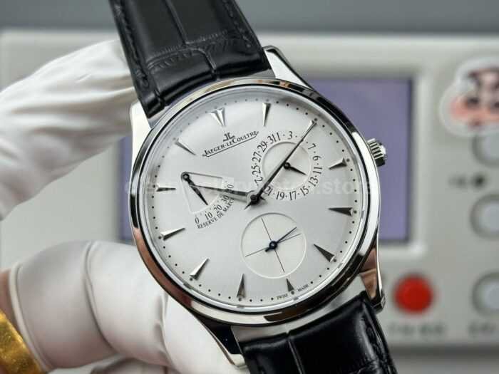 GF Factory Jaeger-LeCoultre Master Ultra Thin Réserve de Marche Q1378420 39mm Steel Leather Strap Silver Dial - Image 2