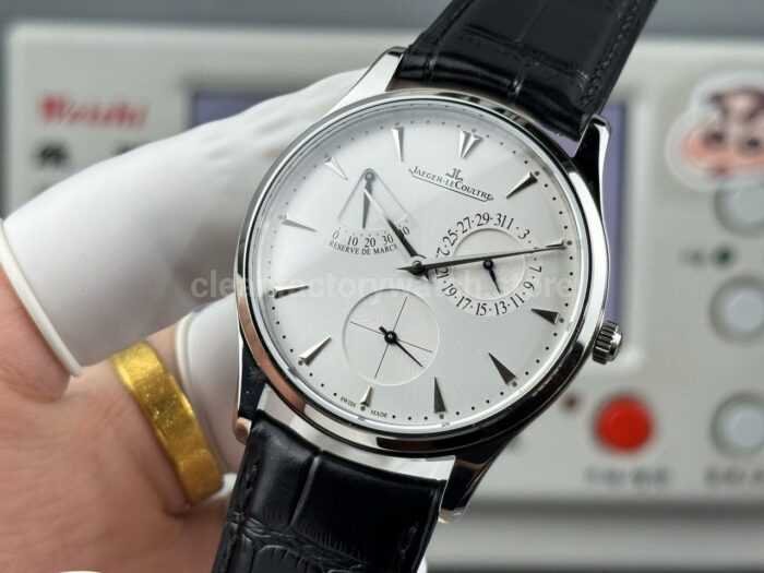 GF Factory Jaeger-LeCoultre Master Ultra Thin Réserve de Marche Q1378420 39mm Steel Leather Strap Silver Dial - Image 3