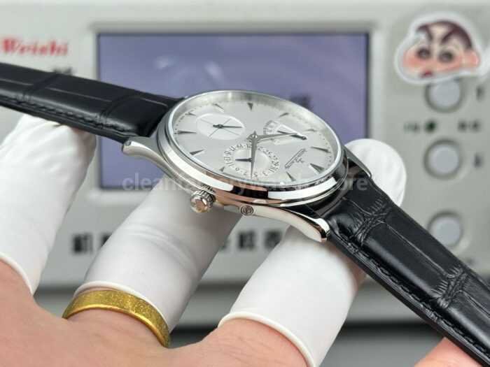 GF Factory Jaeger-LeCoultre Master Ultra Thin Réserve de Marche Q1378420 39mm Steel Leather Strap Silver Dial - Image 7