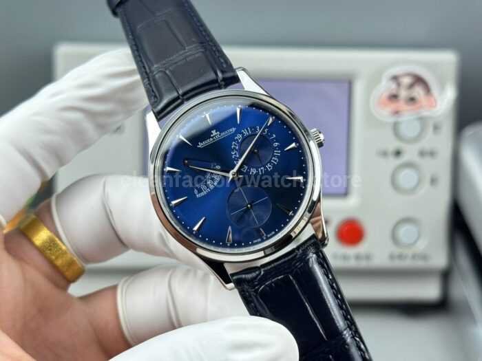 GF Factory Jaeger-LeCoultre Master Ultra Thin Réserve de Marche Q1378480 39mm Steel Leather Strap Blue Dial - Image 4