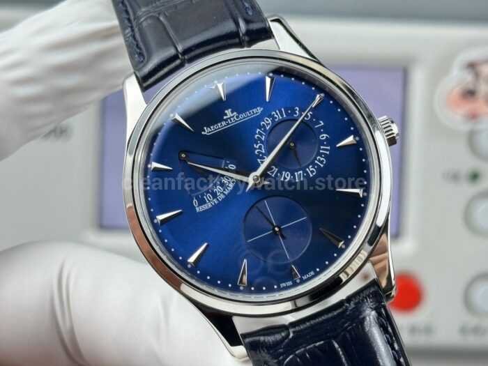 GF Factory Jaeger-LeCoultre Master Ultra Thin Réserve de Marche Q1378480 39mm Steel Leather Strap Blue Dial - Image 2