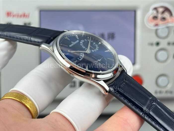 GF Factory Jaeger-LeCoultre Master Ultra Thin Réserve de Marche Q1378480 39mm Steel Leather Strap Blue Dial - Image 6