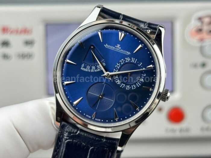 GF Factory Jaeger-LeCoultre Master Ultra Thin Réserve de Marche Q1378480 39mm Steel Leather Strap Blue Dial - Image 3