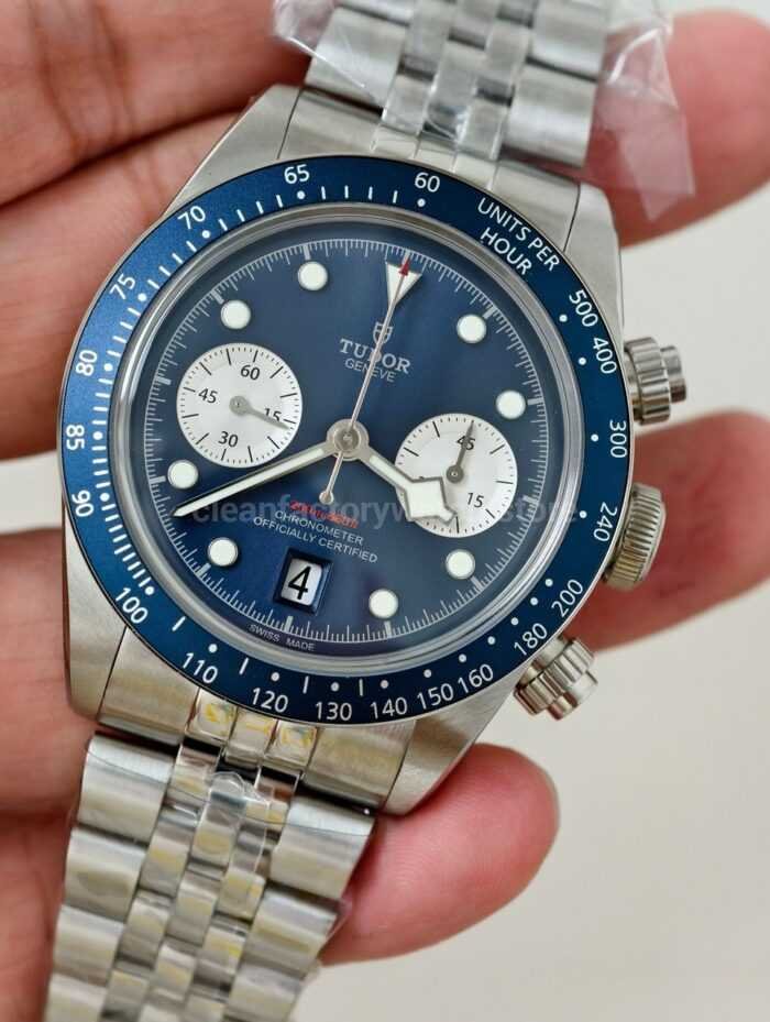 M+ Factory Tudor Heritage Black Bay Chrono 79360B-0002 41mm Jubilee Blue Dial - Image 2
